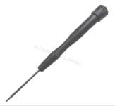 15 cm long screwdriver for n guage model railway track screws shown besides a metal rule